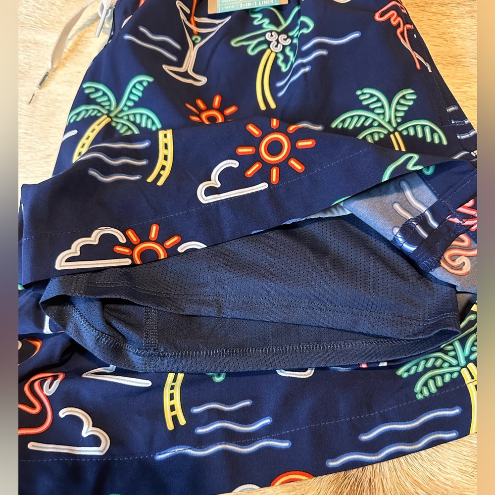 Chubbies Neon Tropical Print Swim Shorts - Picture 4 of 6